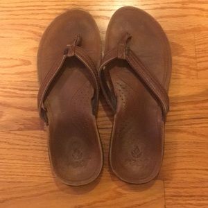 Reef real leather flip-flops